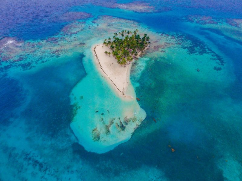 Vista aerea del Archipielago San Blas