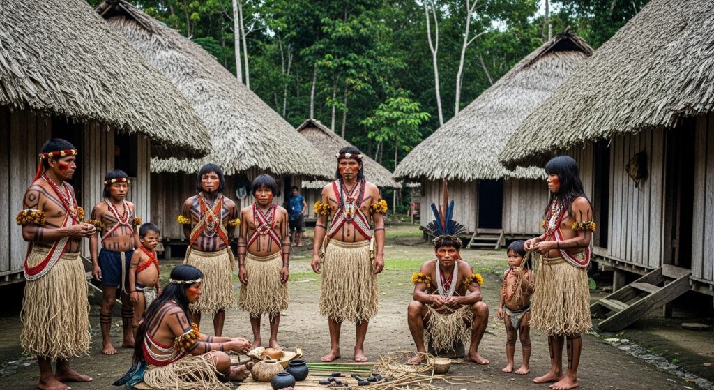 Comunidad indígena amazónica cerca de Iquitos, con tradiciones vivas y cultura ancestral.